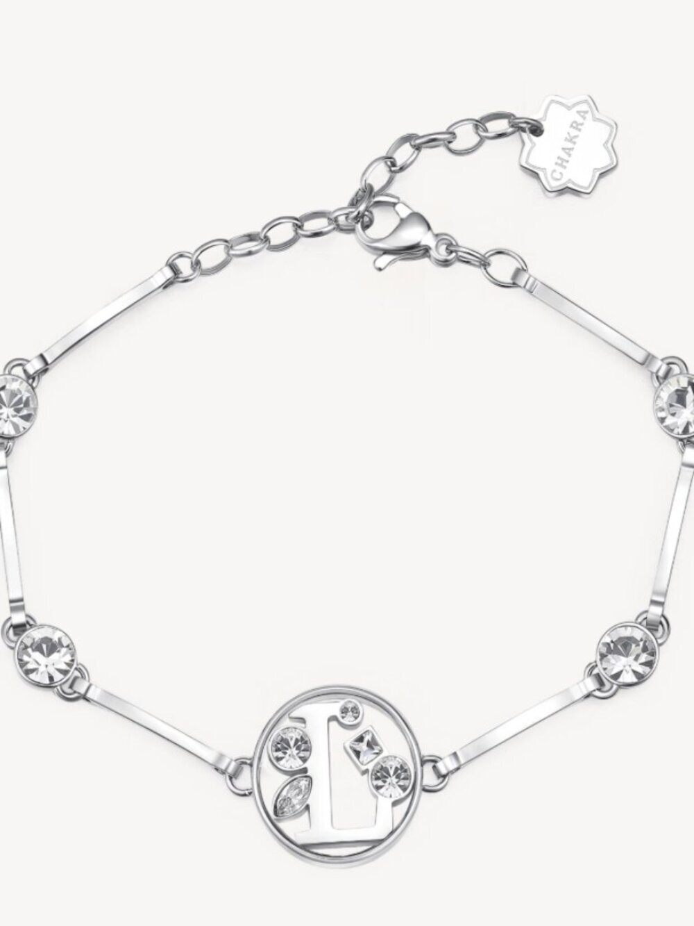 Brosway Italia Silver Letter L  Bracelet with Swarovski Crystals